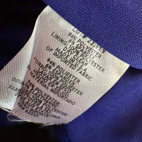 AQUA Off-the-Shoulder Scuba Crepe Gown Blue Women’s Sz 6 - Picture 7 of 8